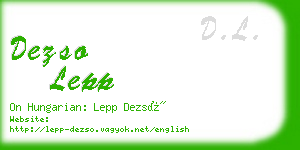 dezso lepp business card